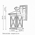 SPOLJNA ZIDNA LAMPA FENJER 1XE27 1021 KAFA BBLINK