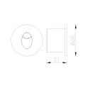 UGRADNA LED ZIDNA LAMPA 3W 3000K L2830