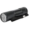 Dzepna lampa 1W 9LED Aluminium Crna 3xAAA 50lm