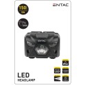 Naglavna lampa sa akumulatoromi senz. XPE+RED svetlo 5W crna