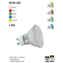 HL GU10 LED 1.2W color 220V red