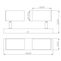SPOT LAMPA 2XGU10 BRONZA ROBBY GLOBO