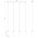 VISILICA 4XGU10 BELA 57911 4HW ROBBY GLOBO