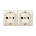 Sklop 2 priklj. dvop. nerastavne EXP 2x2M - premosteno. krem
