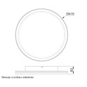 LED PLAFONJERA 24W CCT VESTA 643 BBLINK