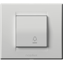 PR Classic Taster sklopka za svetlo s lokator. 10A 250V bela