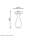 PRENOSNA STONA LED PUNJIVA LAMPA VAZA T88091 2.5W 4000K IP54 CRVENA HOME LIGHT