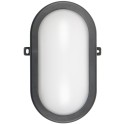LED lampa ovalna 12W 4000K IP54 crna