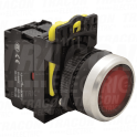 Svetleca taster crveno1×NC. 5A/230V AC-15. IP65. LED 230V AC