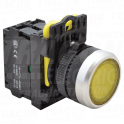 Svetleca taster zuto1×NO. 5A/230V AC-15. IP65. LED 230V AC/D