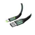 MCDODO CA-7961 Kabl USB-A na TIP-C, DUŽINA 1m, LED SVETLO, ZELENA BOJA