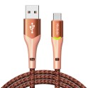 MCDODO CA-7962 Kabl USB-A na TIP-C, DUŽINA 1m, LED SVETLO, ORANŽ BOJA