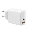 Adapter zidni punjac USB+USB-C 20W bela 5-12V 1.5-3A IP20