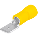 Izol. prikljucni naticni utikac mesing zuta6.3×0.8mm. 6mm2