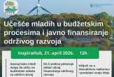 Učešće mladih u budžetskim procesima i javno finansiranje održivog razvoja/ Radionica za mlade