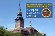 Nedeljni izveštaj Matične službe (25-31. oktobar)