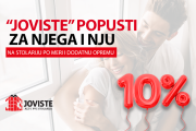 Kompanija "Joviste" poklanja 10 odsto popusta na stolariju