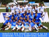 Igračice ŽFK Spartako odbranile titulu šampiona države