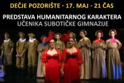 Večeras humanitarna predstava učenika subotičke gimnazije