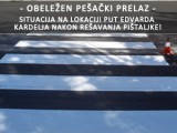 Pešački prelaz na putu Edvarda Kardelja obeležen - problem iz Pištaljka! rešen