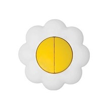 Prekidac serijski Happy cvet belo-narandzasta