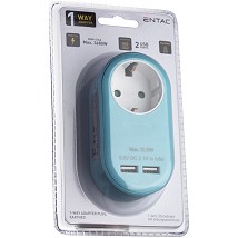 Utikac – uticnica + 2 USB punjac 2.1A plava