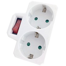 Razvodnik sa 2 uzemljene uticnice sa sklopkom ENTAC