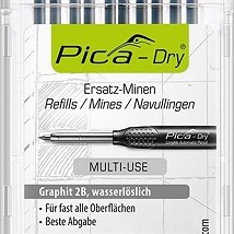 Pica 4030 zamenska mina za Pica Dry; 2B grafitne / crne 10kom.