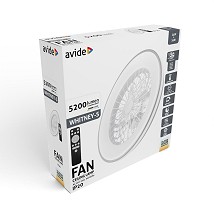 Plafonska lampa sa ventilatorom Whitney srebrna 48W