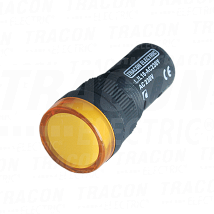 Sig. lampa sa LED diodom zuta12V AC/DC. d=16mm