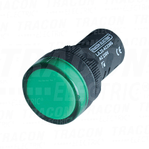 Sig. lampa sa LED diodom zelena400V AC. d=22mm