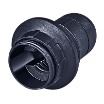 Grlo E14 luster kratko bezvijc.za navoj M10x1 crno