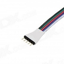 KONEKTOR ZA LED TRAKE RGB WHITE 5PIN 12mm