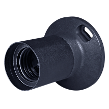 Grlo E27 zidno ravno bezvijcano crno