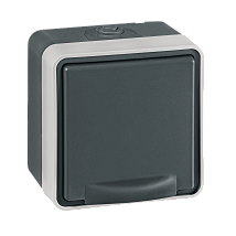 PROTECTA prikljucnica dvopolna  IP55 tamno siva