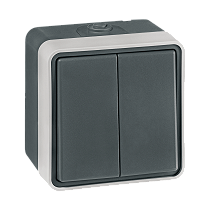 PROTECTA sklopka serijska 10AX 250V IP55 tamno siva