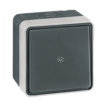 PROTECTA taster sklopka svetlo 10AX 250V IP55 tamno siva