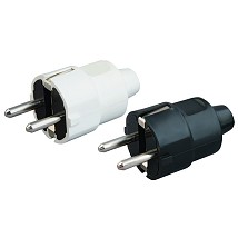 Dvopolni utikac mali beli PVCravni tehno elektro