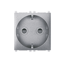 Prikljucnica ravna ALING 45sa zastitom silver