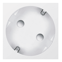 Prikljucnica kosa ALING 45sa zastitom bela