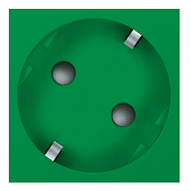 Prikljucnica kosa ALING 45sa zastitom zelena