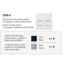 Nosac komunikacijskog modula2xKeystone ALING 45 crna