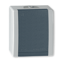 POWER Prikljucnica dvopolna siva IP44 PVC 16A 250V porcelan