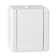 POWER Prikljucnica dvopolna bela IP44 PVC 16A 250V polikarb.