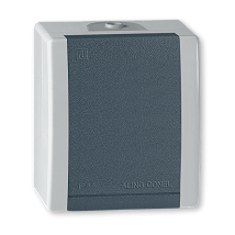 POWER prikljucnica dvopolna siva IP44 PVC 16A 250V polikarb.