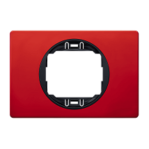 E6803.4E Maska jednostruka EONcrvena sa crnim nosac