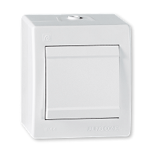 POWER Prekidac jednopolni belaPVC IP44 10A 250V