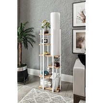 Podna lampa Vogue E-27 belo-smedja