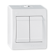 POWER Prekidac serijski bela PVC IP44 10A 250V