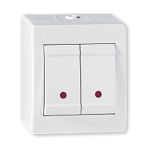 POWER Prekidac serijski bela I. PVC IP44 10A 250V